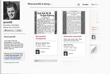 Profile page on Asbury Park Press Archive